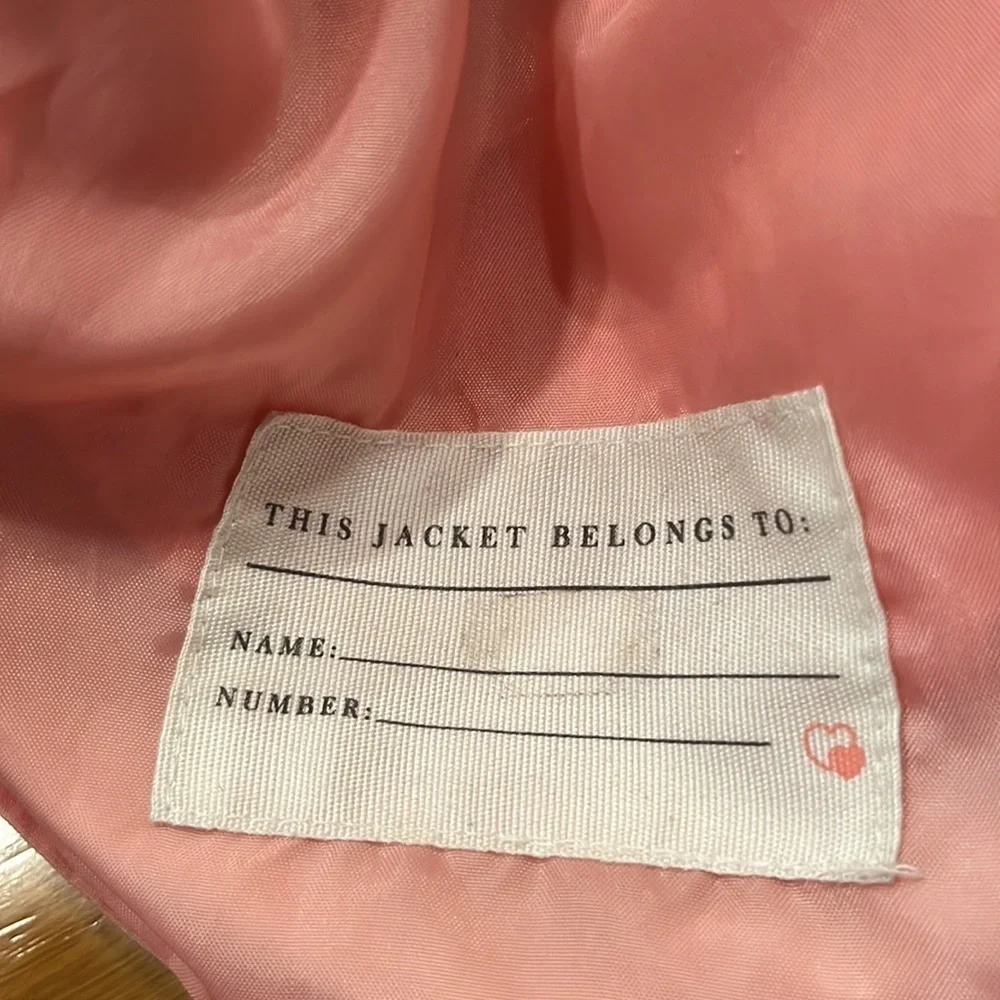 CARTER’S girls spring pink withe white Polk dots jacket size 4T .